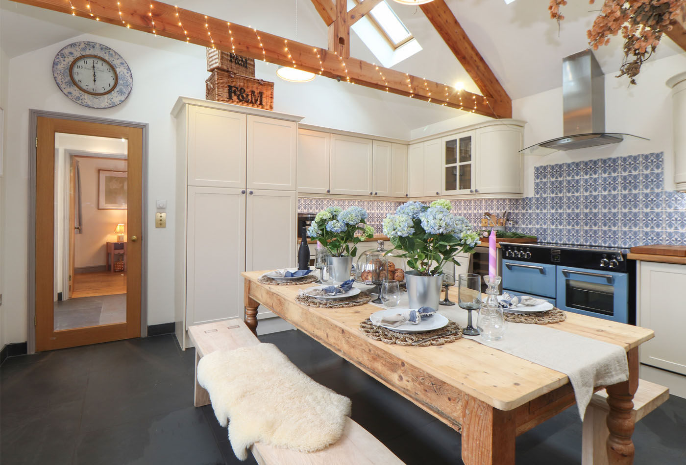 The kitchen at The Riblows, Cape Cornwall, near St Just